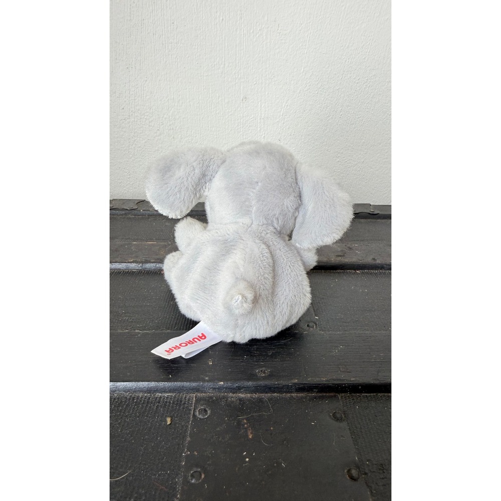Aurora World Gray Elephant Plush Stuffed Animal Bean Bag Toy 6" - Picture 4 of 8